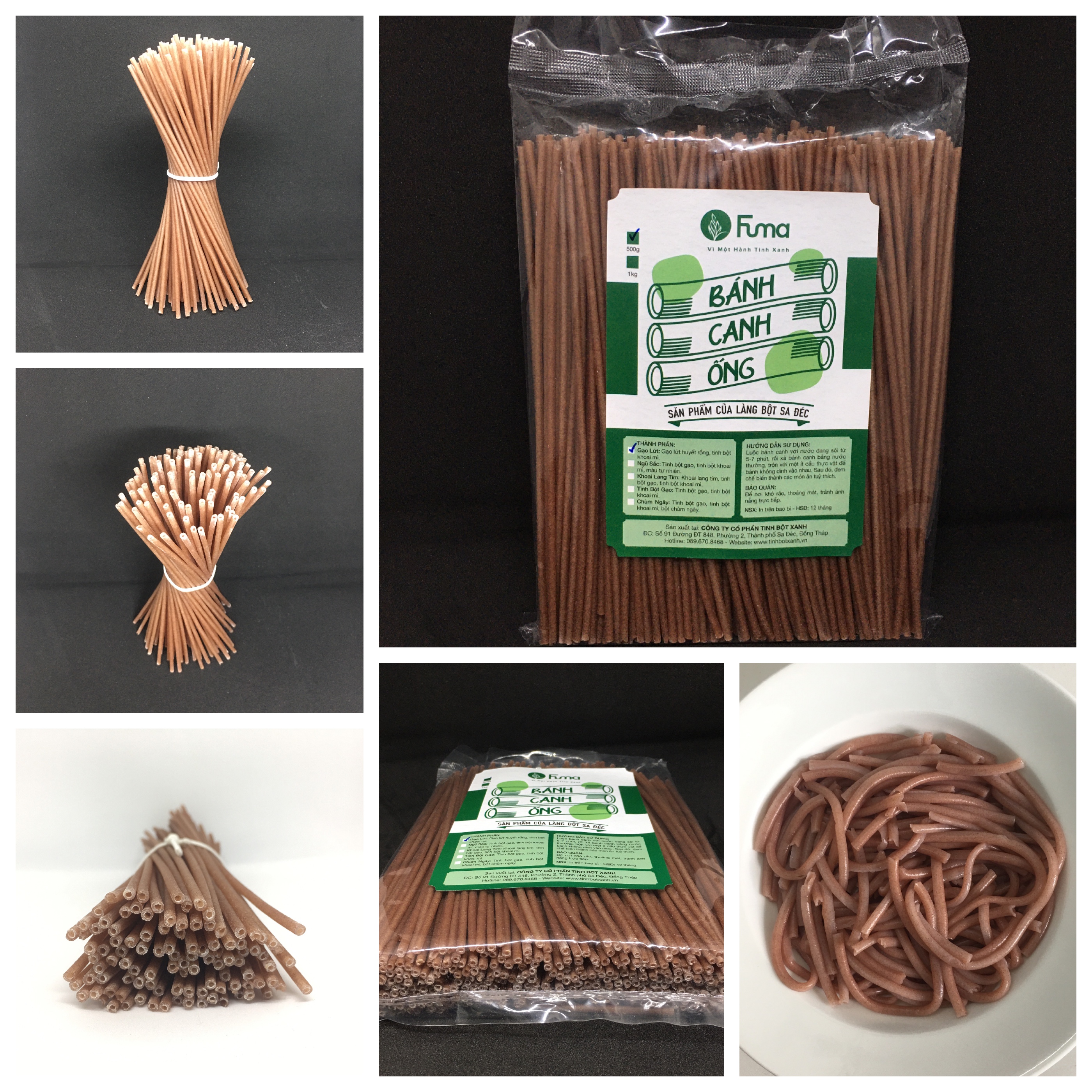 Bánh Canh Ống Gạo Lứt FUMA - Sản phẩm thuần tự nhiên, thực dưỡng từ gạo lứt 